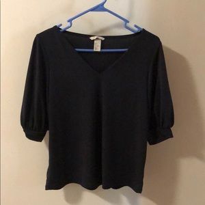 h&m navy blue blouse
